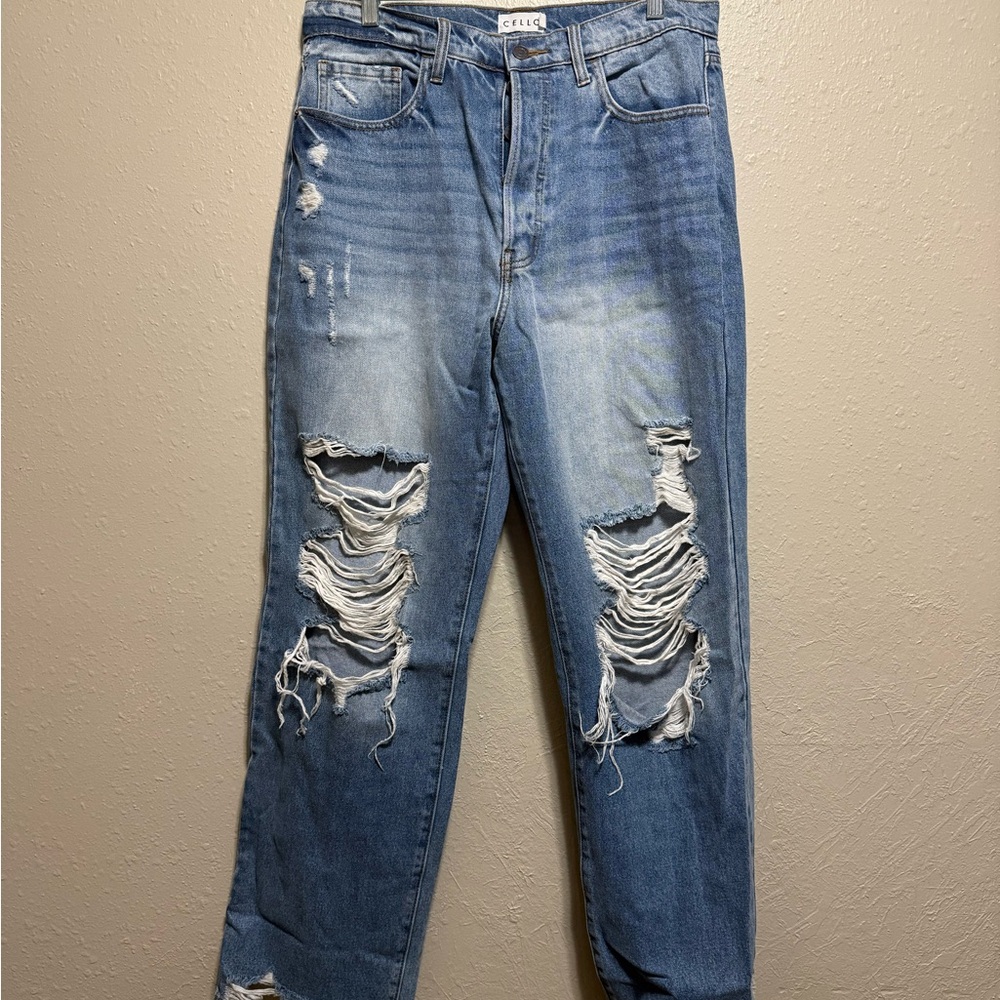 Cello Light and Dark Blue Denim